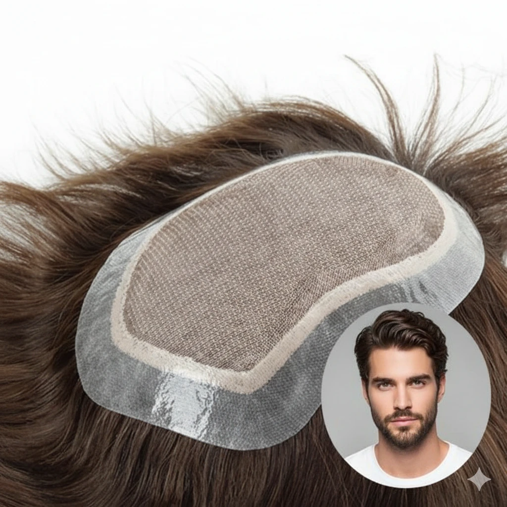 HHB Silk Top Hair System Clear PU Around